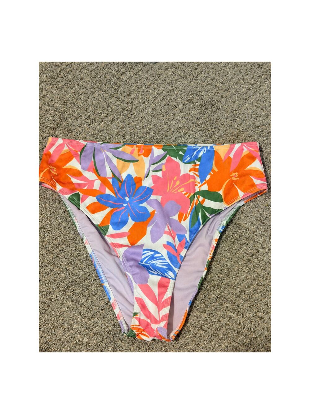 Women's Cupshe High-Rise Cheeky Swim Bottoms Size XL